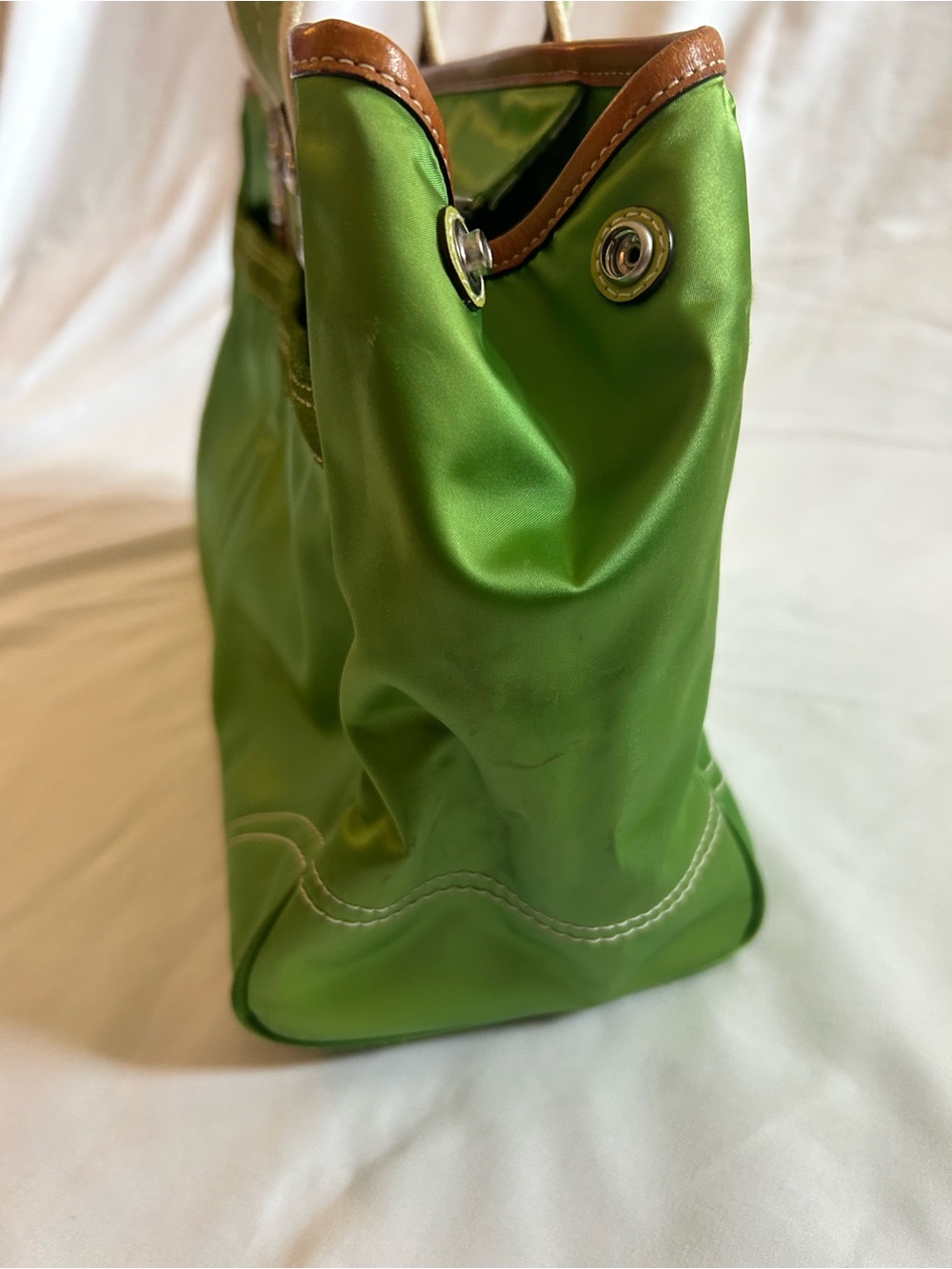 Coach Green Nylon Tote *project* - Picture 4 of 16